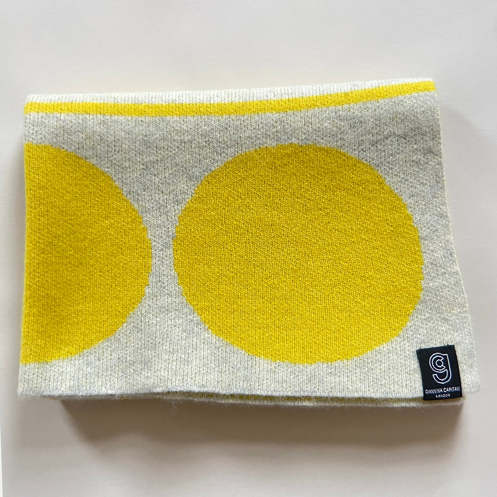 ADRIA BABY BLANKET IN GREY AND YELLOW