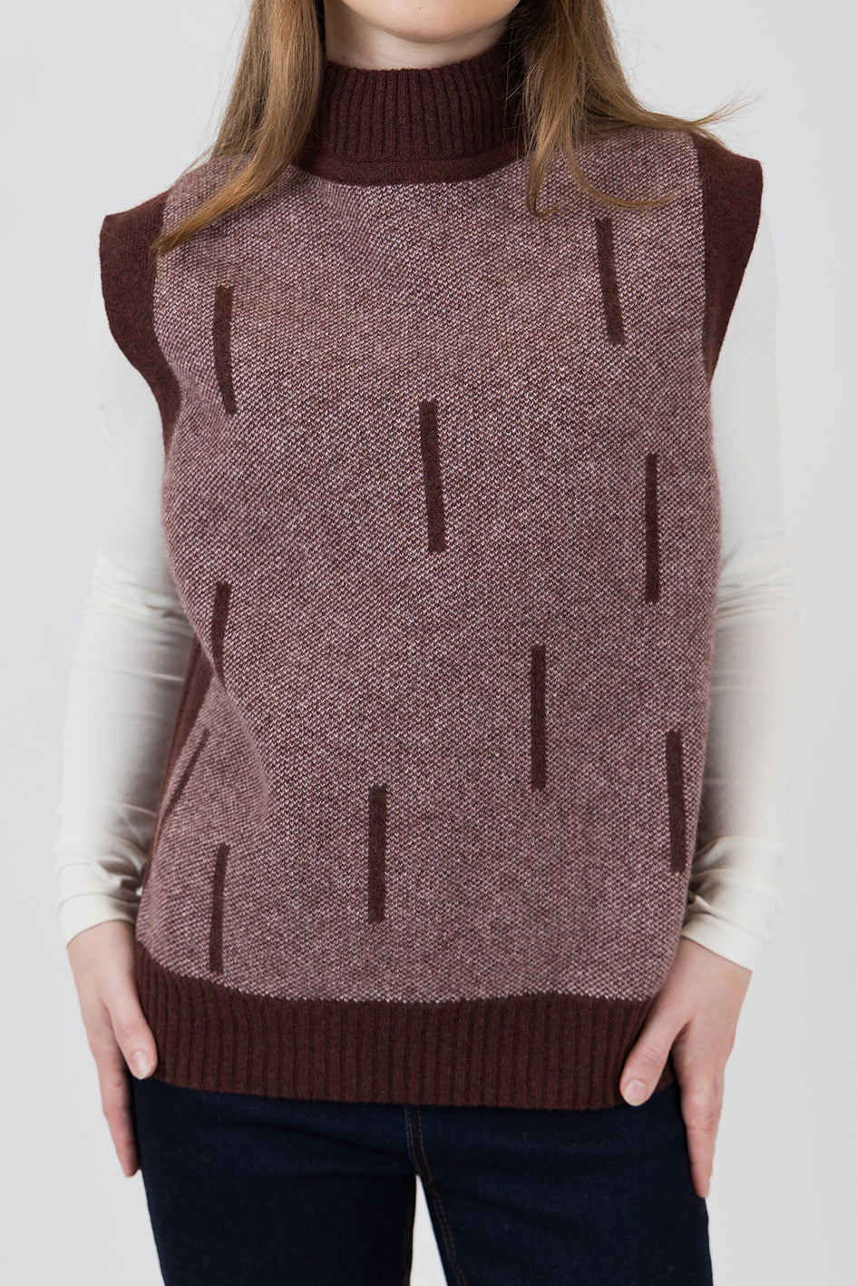 DASH VEST - UMBER / PINK