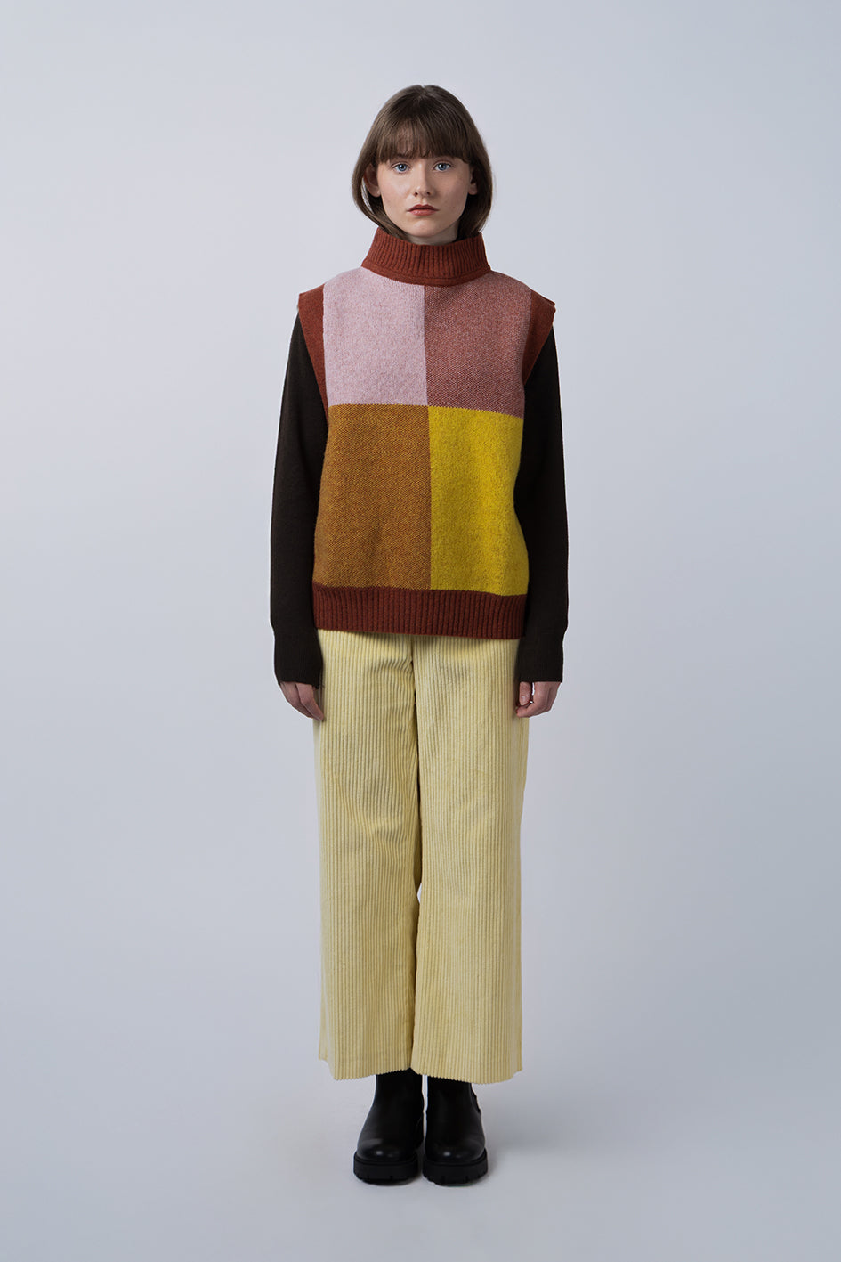 COLOURBLOCK VEST - RUST