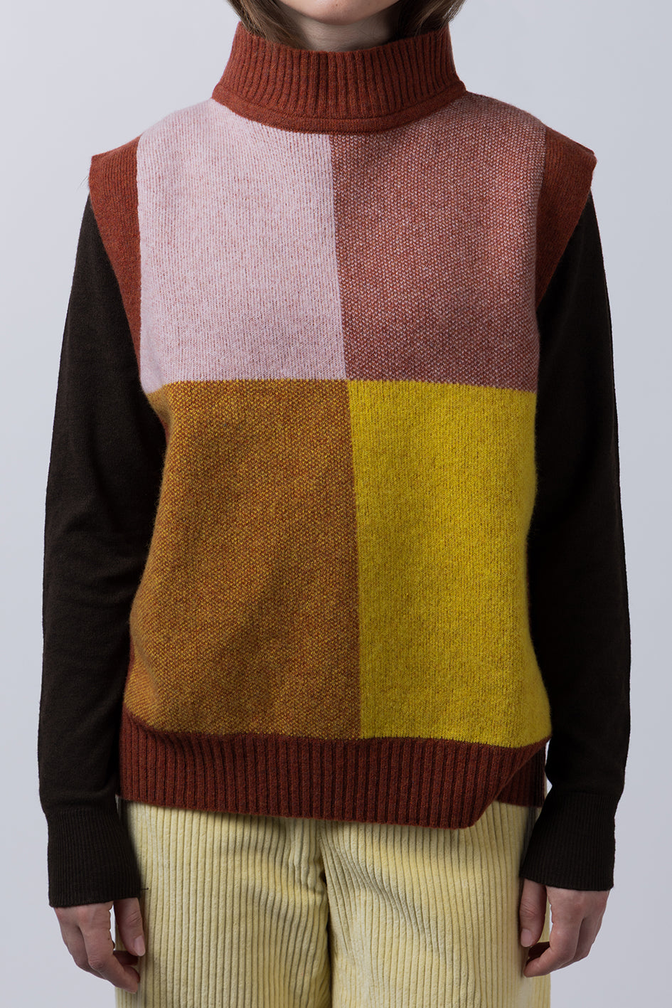 COLOURBLOCK VEST - RUST