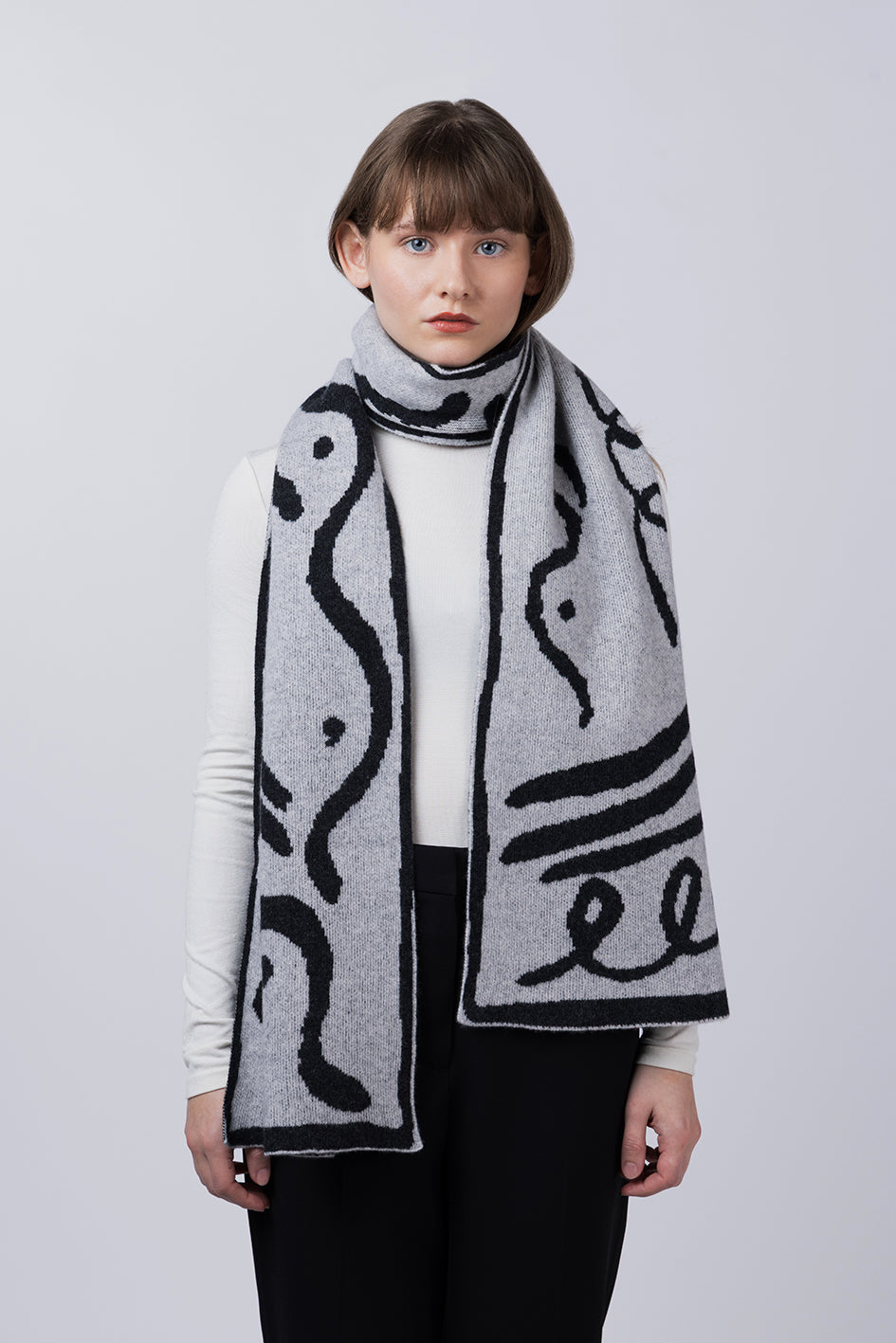 CHARITY FUND RAISER - BOOB SCARF - GREY