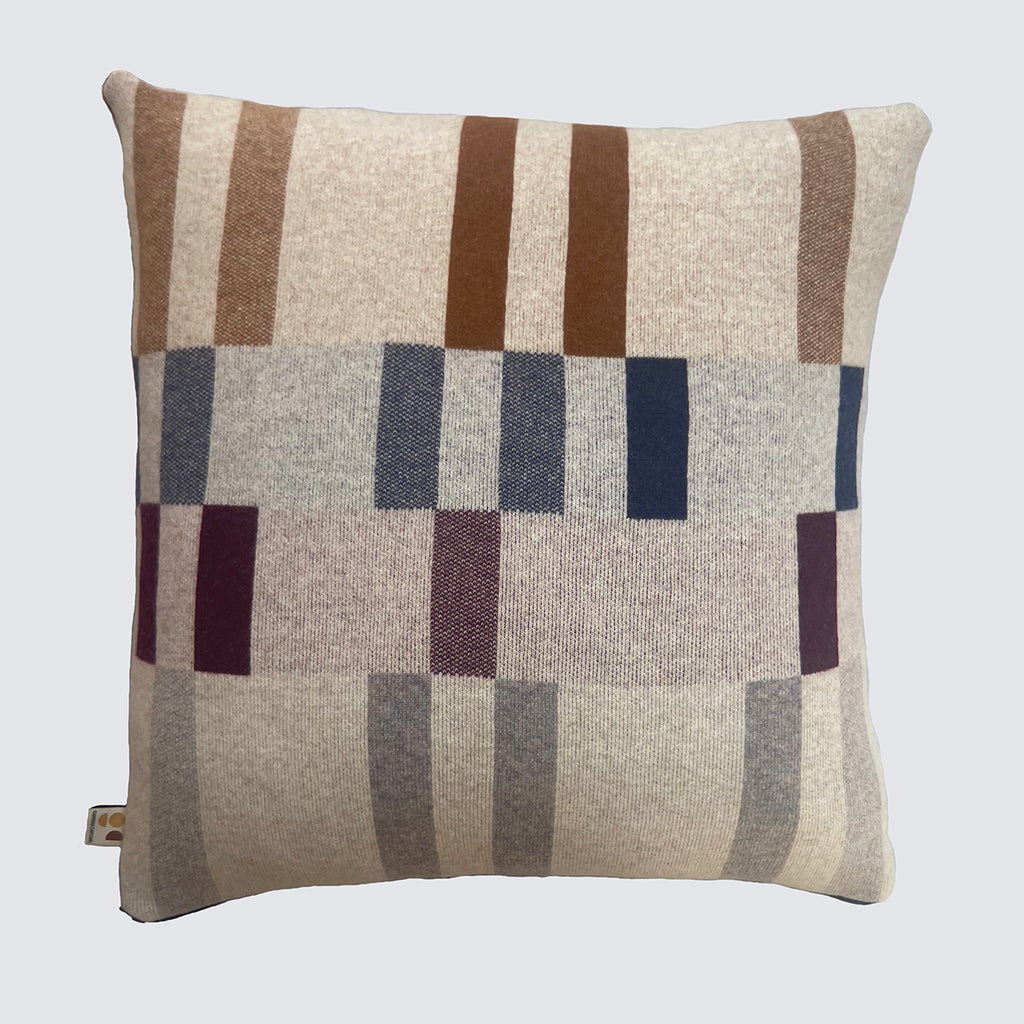 ALBERS EXTRA LARGE CUSHION - CREAM / MARBLE / PLUM / NAVY / CUMIN