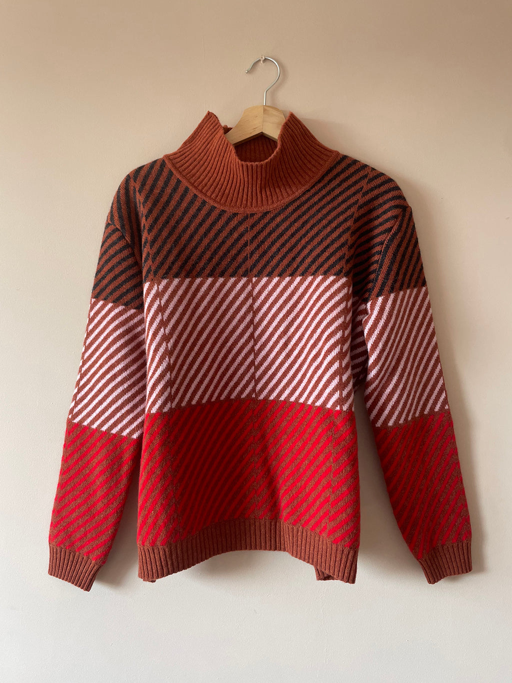 'BLOCK PRINT' JUMPER - RUST