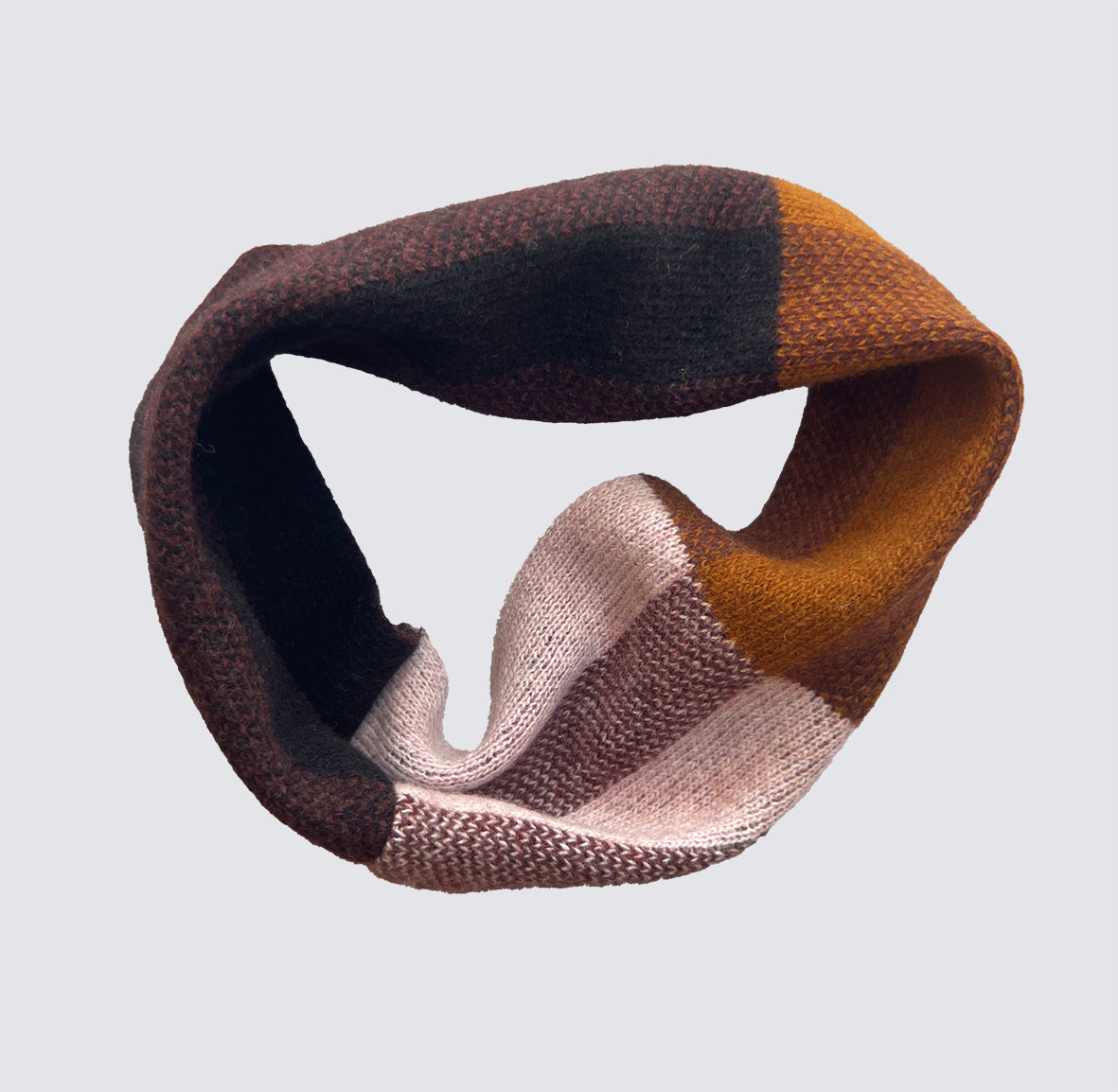 CHEQUER CHILDREN'S SNOOD - CHOCOLATE (available in 4 colourways)
