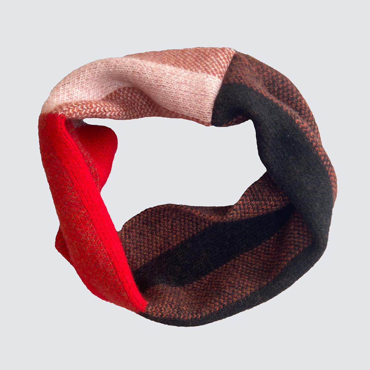 CHEQUER CHILDREN'S SNOOD - RUST (available in 4 colourways)