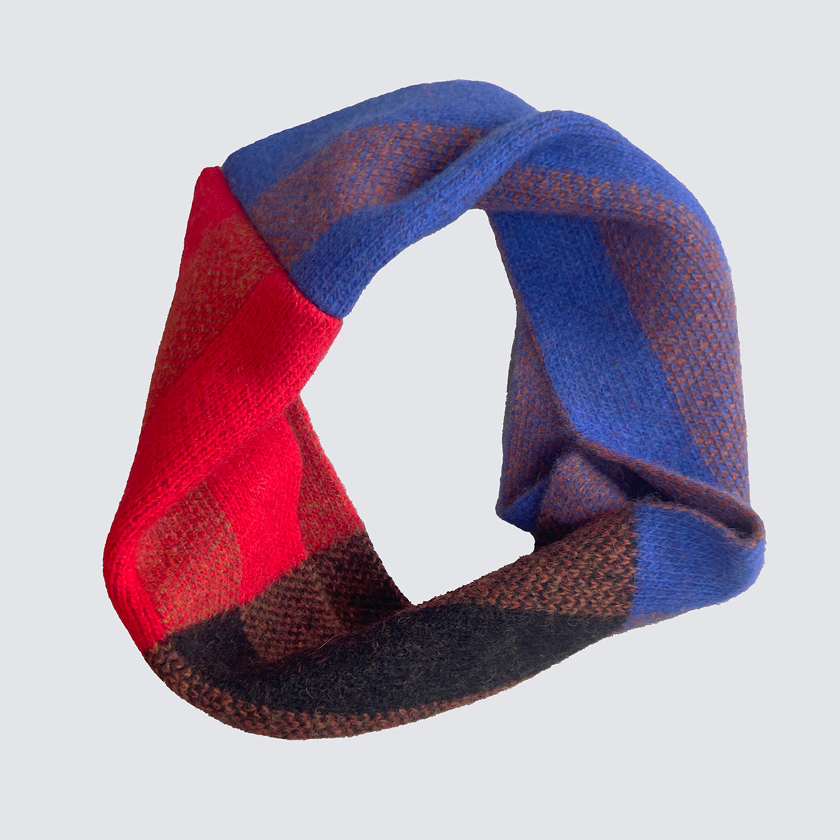 CHEQUER CHILDREN'S SNOOD - RUST (available in 4 colourways)