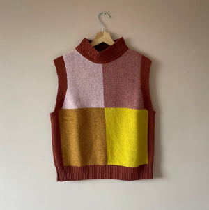 COLOURBLOCK VEST - RUST – Giannina Capitani