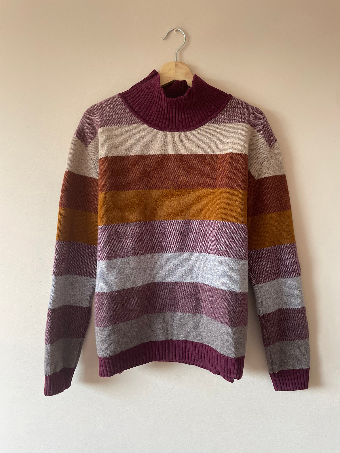 PANTON STRIPED JUMPER - PLUM