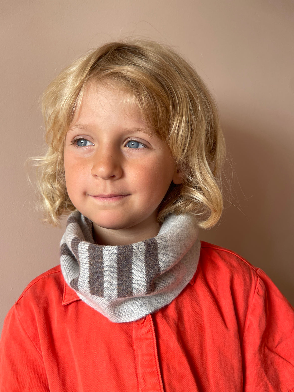 PANTON STRIPE CHILDREN'S SNOOD - GREY (available in 4 colourways)