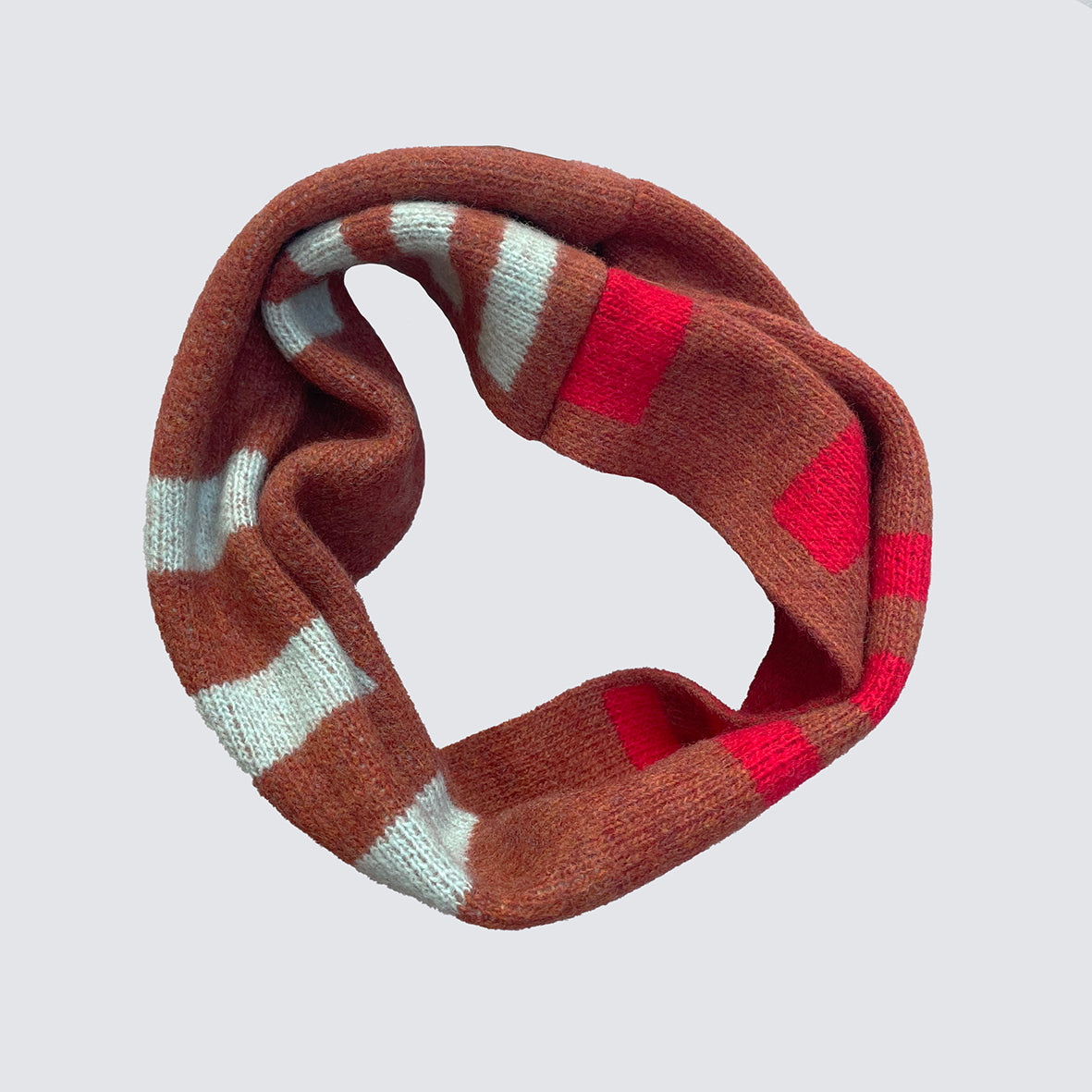 PANTON STRIPE CHILDREN'S SNOOD - RUST (available in 4 colourways)