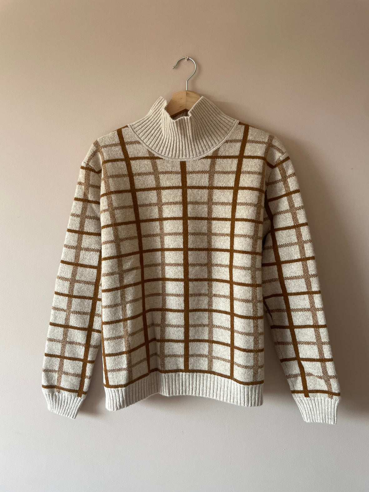 TARTAN JUMPER - CREAM