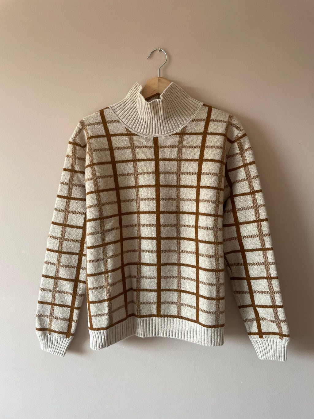 TARTAN JUMPER - CREAM