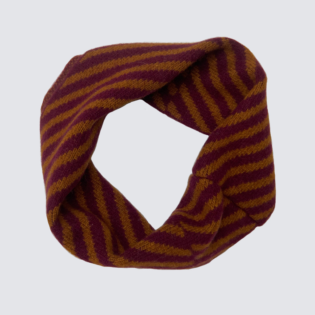 BLOCKPRINT CHILDREN'S SNOOD - PLUM (2 colourways available)
