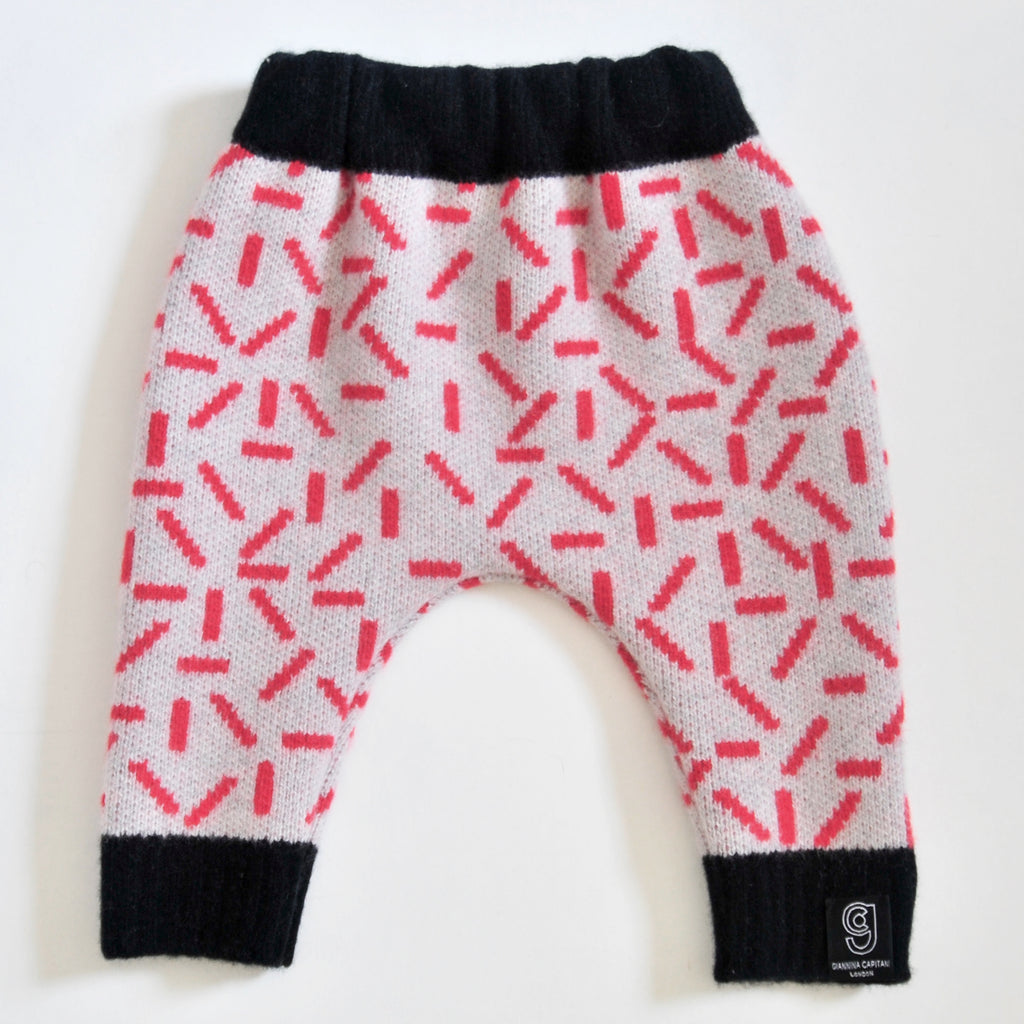 DASH BABY HAREM TROUSER IN GREY AND RED