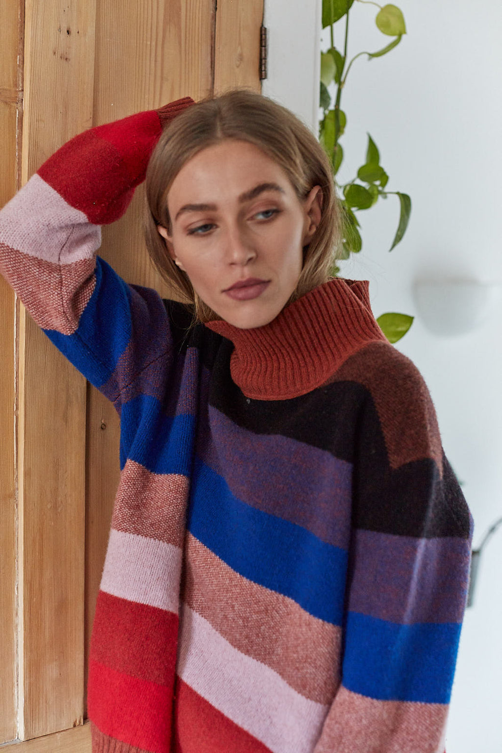 PANTON STRIPED JUMPER - RUST